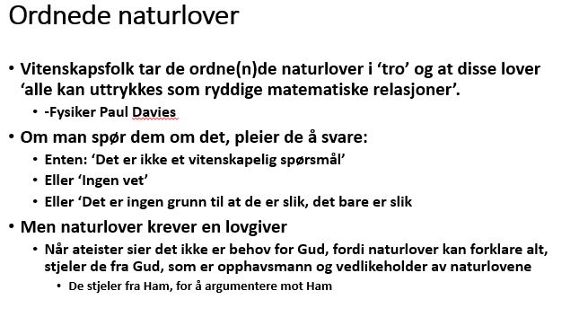 Ordnede naturlover